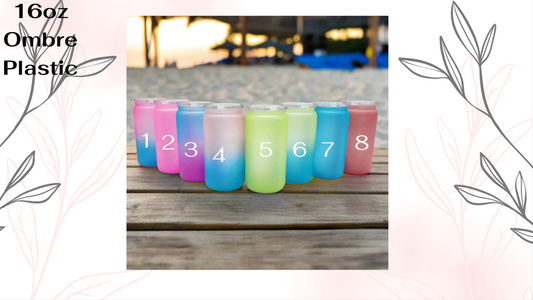 16oz Plastic Ombre